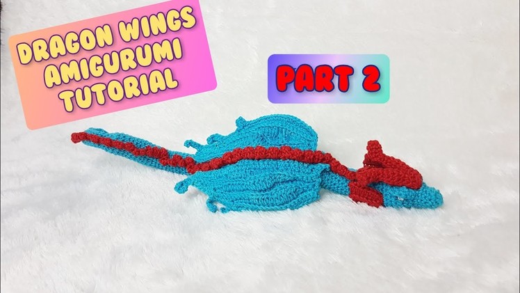 Amigurumi dragon wings - part 2