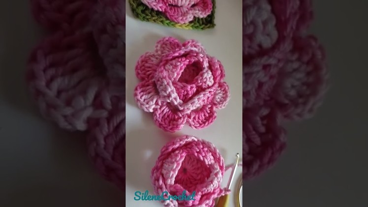 Arte do dia flores de crochê #shorts