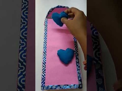 Barbie bed with heart shape pillow. Hand craft #Shorts