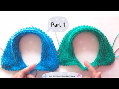 Beautiful Baby Cardigan Knitting With Designer Collar Part 1 || Baby Jacket || Baby Sweater || Bunai