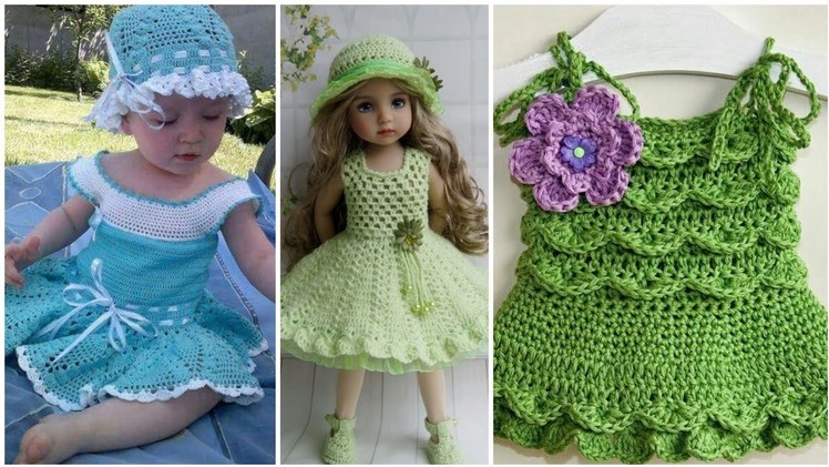 Beautiful ideas for babies crochet frocks patterns #crochetbabyfrocks designs