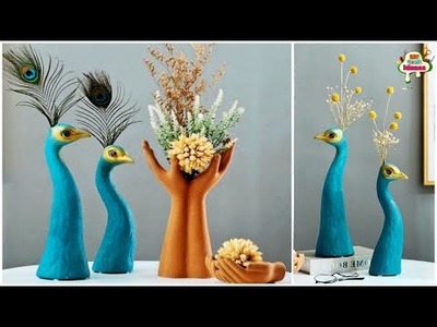 Best out of waste | Beautiful peacock Making |  Cardboard  | Arush diy craft ideas