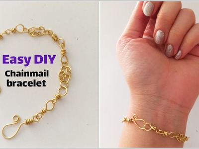 Chainmail Wire Bracelet - Wire Wrap Bracelet DIY - Easy Tutorial - Handmade Wire Jewelry