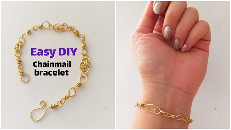 Chainmail Wire Bracelet - Wire Wrap Bracelet DIY - Easy Tutorial - Handmade Wire Jewelry