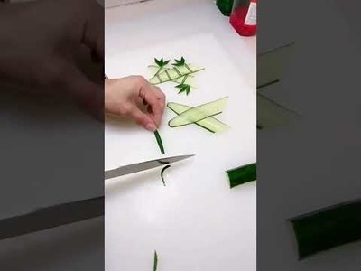 Creative Cucumber Green Bamboo #Plate Decoration #DIY #shorts