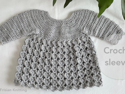 Crochet baby dress Luna #baby #babydress #crochet #howtocrochet #crochetpattern #baby #häkeln #free