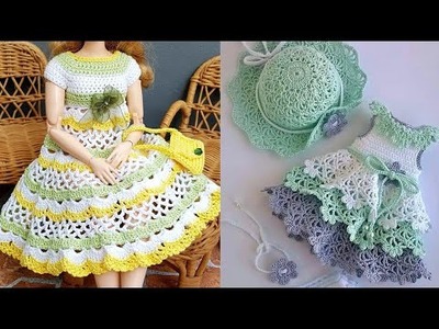 Crochet Baby Dresses Designs Ideas, Crochet new designer dress, Crochet-Crosia,#BeautyHorizonandart
