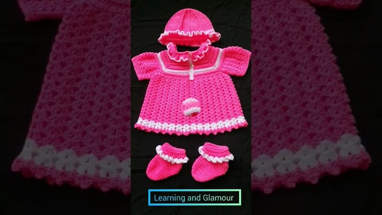 Crochet Baby Girl Dress set #shorts #crochet