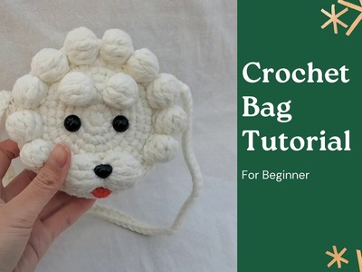 Crochet Bag Tutorial - How to make lady dog headphone bag Simple and practical for beginners
