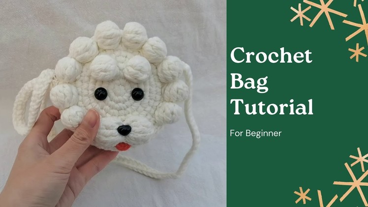 Crochet Bag Tutorial - How to make lady dog headphone bag Simple and practical for beginners