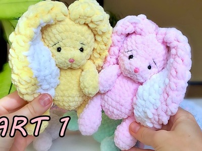 Crochet Bunny. Part 1. Crochet Bunny tutorial. Crochet bunny pattern. Amigurumi Bunny