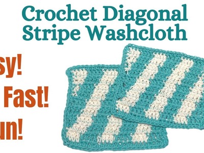 Crochet Diagonal Washcloth Tutorial