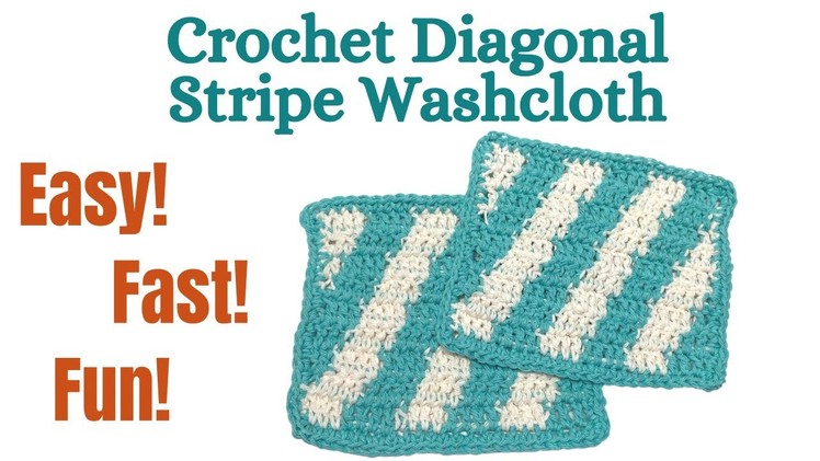 Crochet Diagonal Washcloth Tutorial