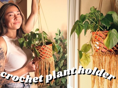 Crochet plant holder ???? | home decor ep. 1 ✨
