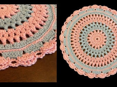 Crochet pretty 2 color doily