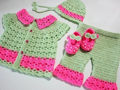 #Crochetcrosai Baby Ruffle Pants.Full Set Dress Pants Fast easy pattern How Making