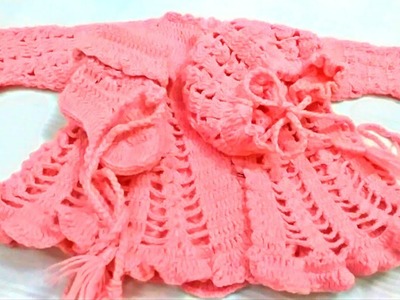 Cute Crochet Baby Frocks. Baby Sweater Ideas 2022. Art and Handcrafts