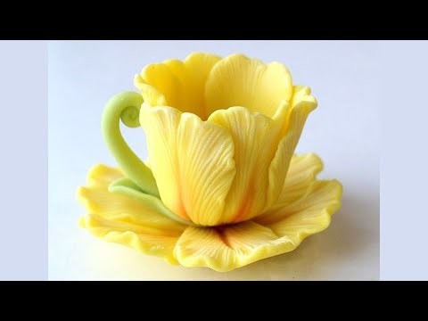 D.I.Y Flower Mug Using White cement || With Ceramic Finish || Crafty Wings