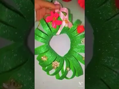 Diy Christmas wreath#art and craft#christmas wreath.