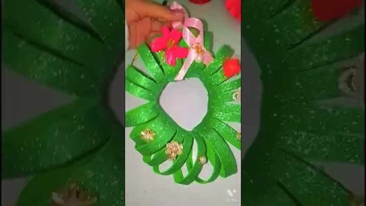 Diy Christmas wreath#art and craft#christmas wreath.