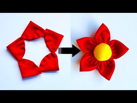 DIY Fabric Flower.How To make a beautiful Fabric Flower.Easy Flower making tutorial.Cloth Flower