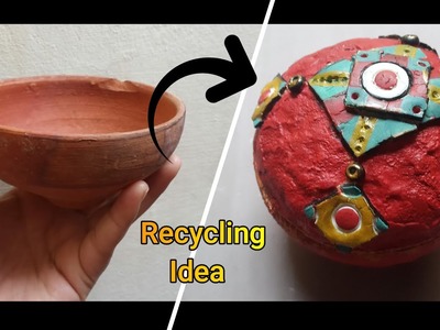 DIY Jewlery Box With Clay. Recycling Craft Idea