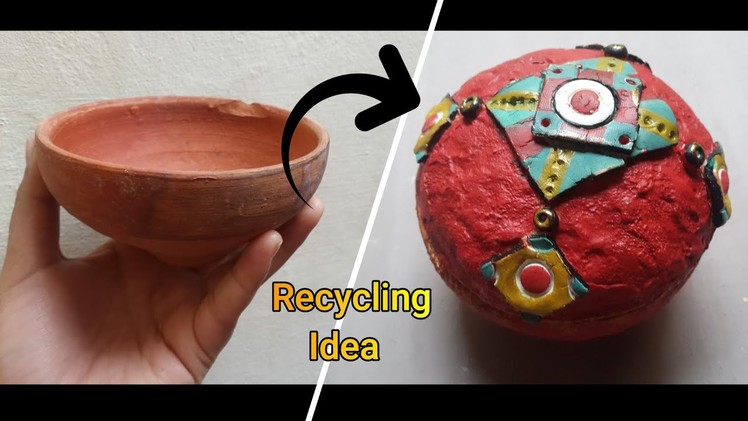 DIY Jewlery Box With Clay. Recycling Craft Idea