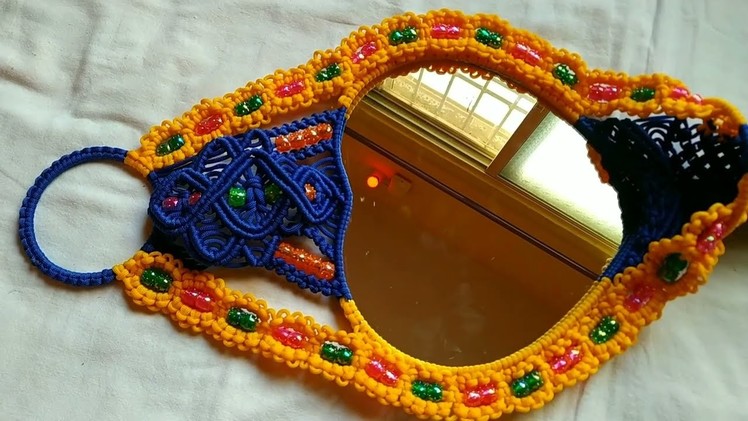 Diy macrame new mirror holder,easy and simple tutorial for beginners