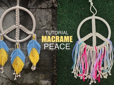 DIY Macrame Peace Sign. Tutorial Macrame Wall Hanging