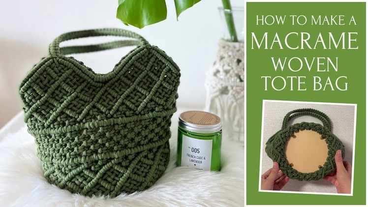 DIY Macrame Woven Tote Bag | Macrame Bag | Macrame Tutorial (Beginner to Advanced)