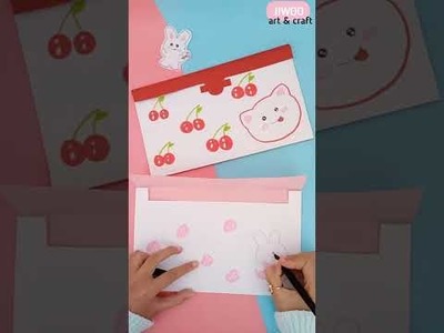 DIY MINI FILE FOLDER. how to make cute mini file folder at home. school supplies. cute ideas