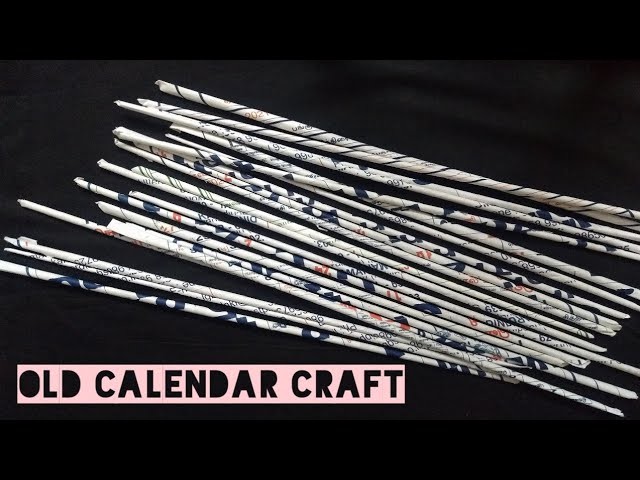 diy-organizer-old-calendar-craft-ideas-waste-calendar-sheet-reuse-table