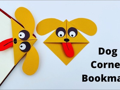 DIY Paper DOG Corner Bookmark!!! Paper Crafts For School. Origami DOG Bookmark. Paper Craft