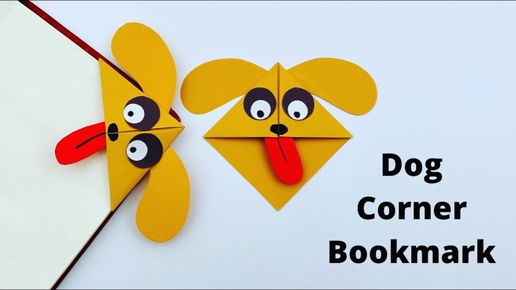 DIY Paper DOG Corner Bookmark!!! Paper Crafts For School. Origami DOG Bookmark. Paper Craft