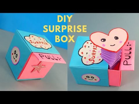 DIY Surprise  POP UP Box for Beloved One - POP OUT Easy Tutorial Step by Step Instructions for Kids