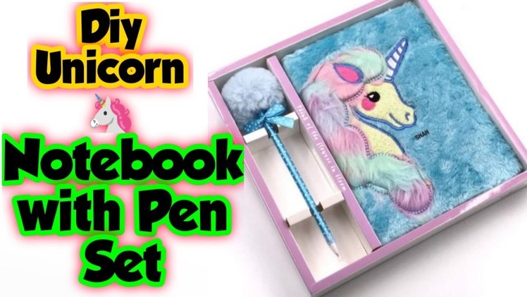 Diy Unicorn ???? Diary with Pen.how to make unicorn craft supplies.back to school supplies.unicorncraft