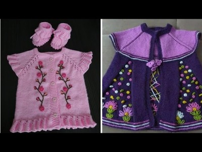Easy and Beautiful Hand knitted baby Girl Sweater design