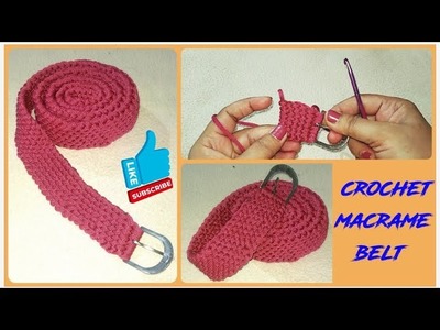 Easy and Quick Crochet Macramé belt