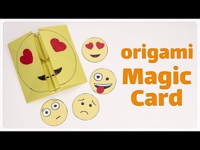 Emoji Paper Magic Card | origami face changer