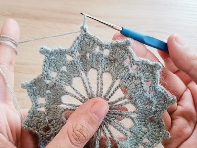 EXTRAORDİNARY very beautiful flower crochet pattern.online tutorial for beginners.tejidos a crochet