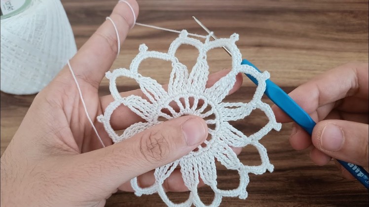 FANTASTİC beautiful flower crochet pattern knitting online tutorial for beginners tığ işi örgü model