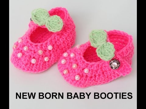 FAST Baby CROCHET Shoes Booties Simple Easy BIGGENER Pattern on YouTube