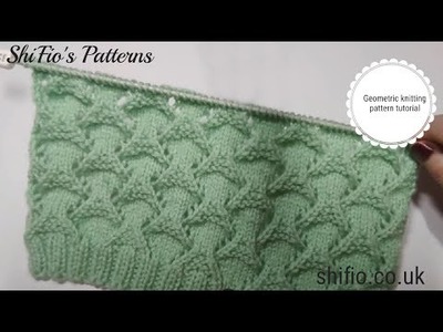 Geometric knitting stitch design  pattern tutorial