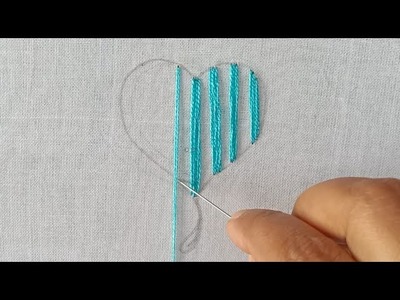 Hand Embroidery Basic Stitch For Beginner, Hand Embroidery Leaves Stitch Tutorial, Leaf Embroidery