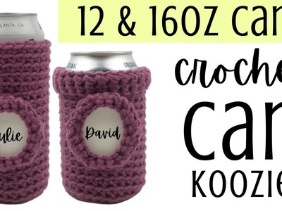 How to Crochet a Can Koozie for 12 and 16 Ounce Cans
