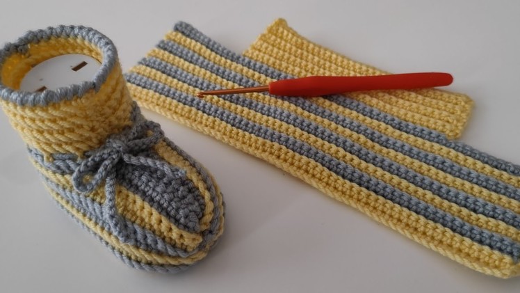 How to crochet baby shoes - easy and free crochet baby shoes pattern for beginners - Knitting shoes
