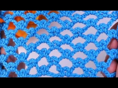 How to crochet mesh stitch simple tutorial
