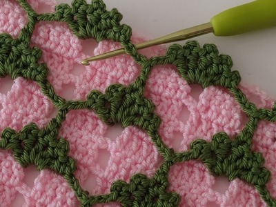How to Crochet Rectangular Shawl - Amazing Crochet Shawl FLOWER WINDOWS Pattern - Knit Shawl, scarf