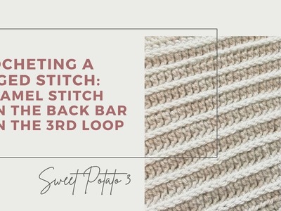 How to Crochet the Camel Stitch also known as crocheting in the back bar and the 3rd loop