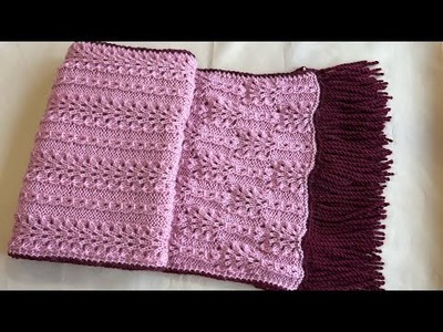 How to knit a scarf (shawl) | Knitting Tutorial